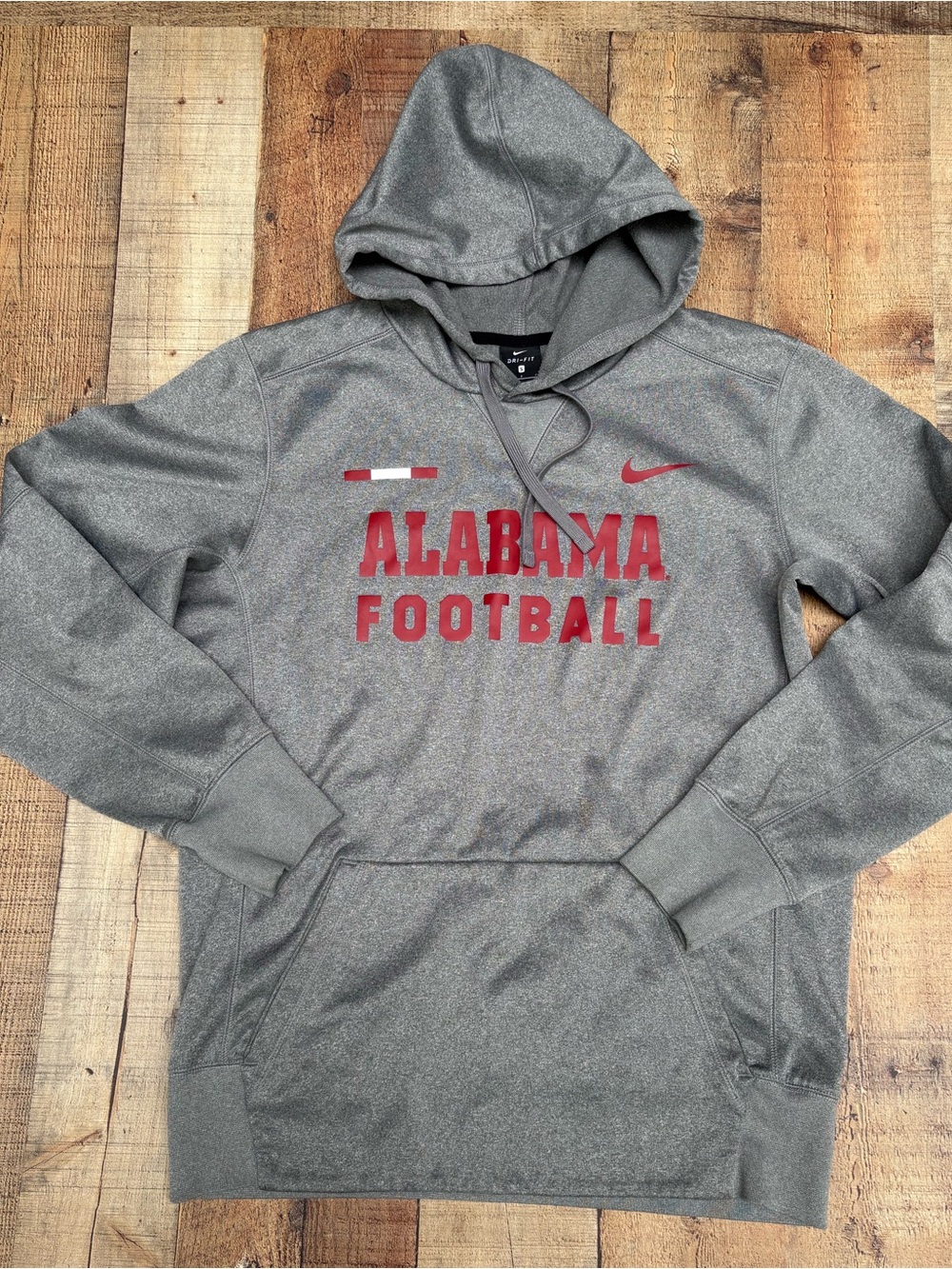 Nike Gray University of Alabama Dri-FIT Hoodie with Swoosh